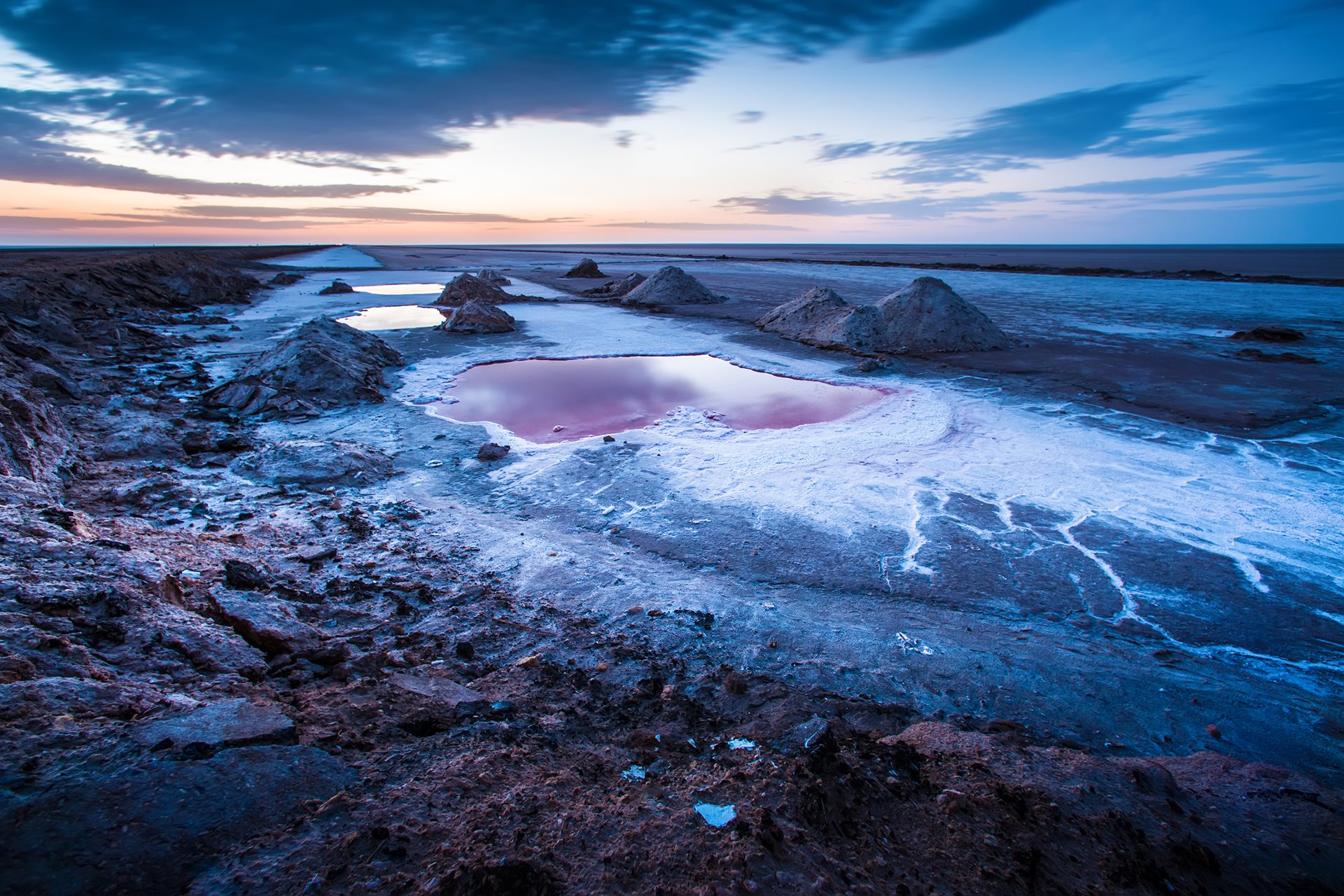 Slané jezero Chott el Djerid