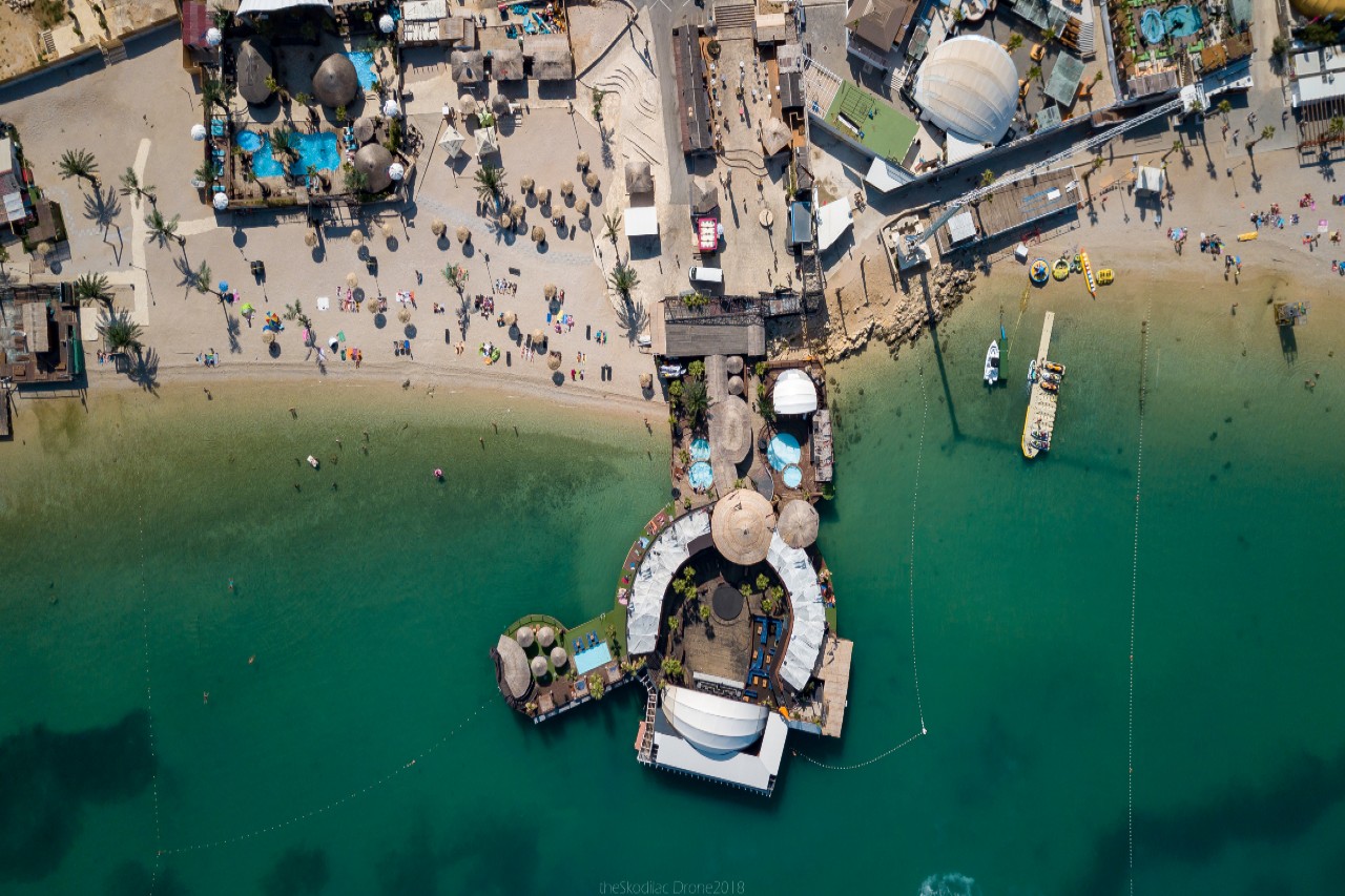 Letecký pohled na klub Noa