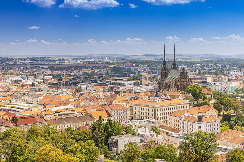 Letecký pohled na Brno